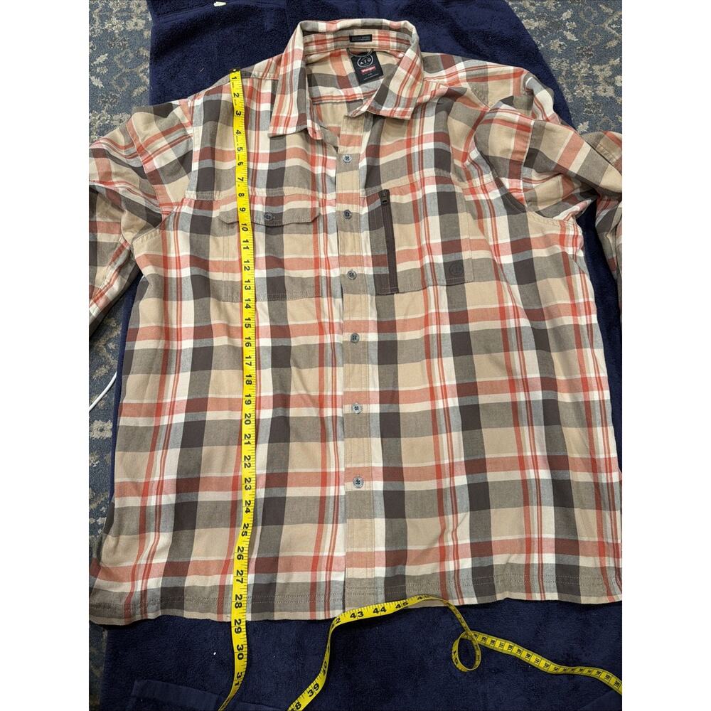 Wrangler ATG All Terrain Gear Flannel Shirt Mens XXL Button Front Plaid